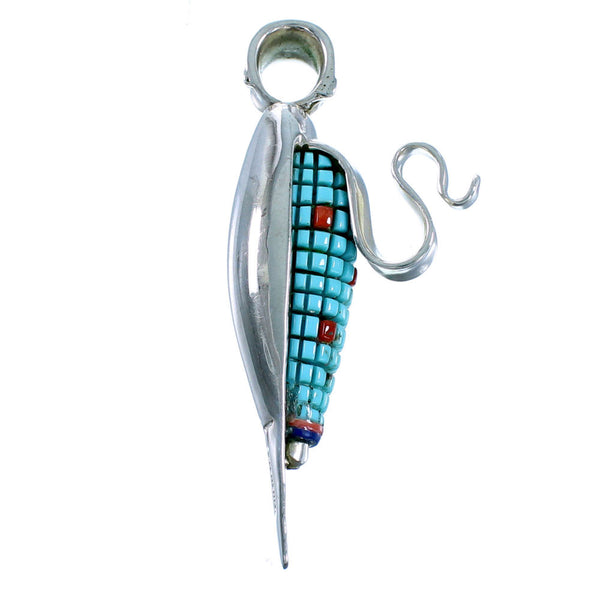 Multicolor Turquoise Corn Southwestern Pendant PS58649